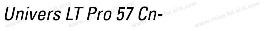 Univers LT Pro 57 Cn字体转换
